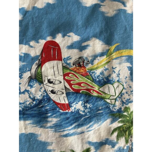Pacific Legend Hawaiian Shirt Mens Size L Made In Hawaii Cotton Blue Water - Picture 14 of 14